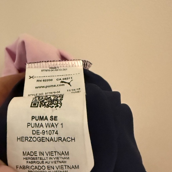 PUMA BONDED COLORBLOCK GOLF POLO NAVY PINK SZ LARGE - Picture 12 of 14